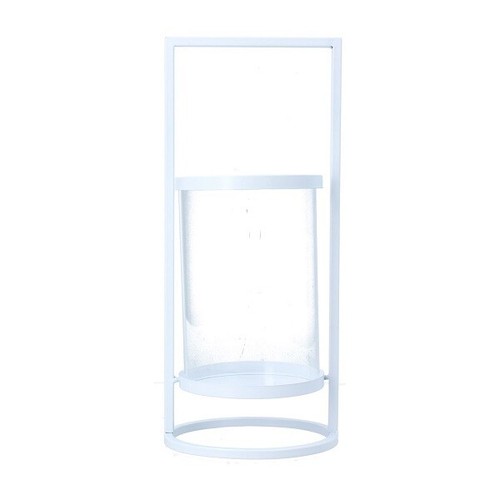 Verre fer bougeoir lanterne - &,