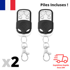 x2 Télécommande Universelle Copieuse Signal 433 MHz 4CH Portail Porte Garage ✅