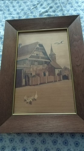 Tableau marqueterie spindler - marqueterie,