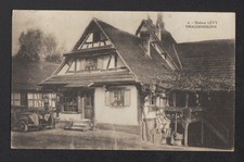 DRACHENBRONN (67) AUTOMOBILE à la POMPE à ESSENCE , Maison LEVY en 1938