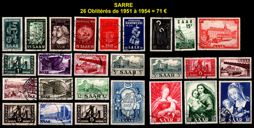 Sarre timbres de - 26,