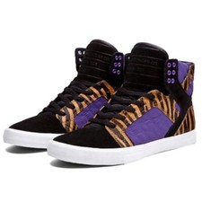 Sneakers collector skate shoes SUPRA Skytop Black purple tiger eu40_ 48 us7.5_13