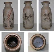 Vase vintage en céramique décor fleurs W. Germany 