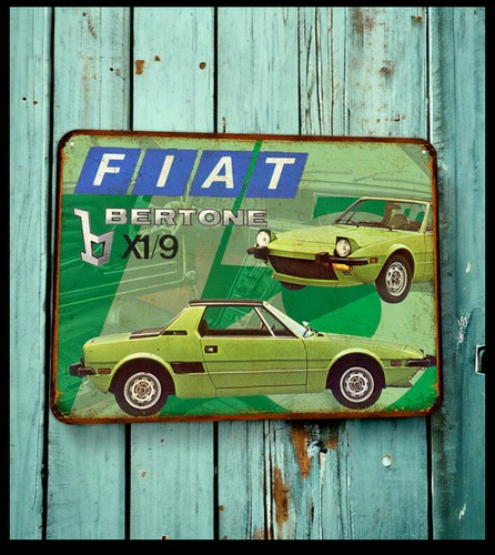 Plaque métal fiat 9 - fiat, x1/9