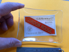 Vide poche cendrier PUB CORDON ROUGE  CHAMPAGNE G.H. MUMM & Cie REIMS  FRANCE