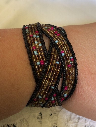 Beaded braid bracelet hand - bracelet,