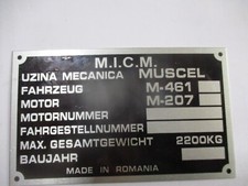 Plaque Bouclier S87 Aro M-461