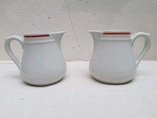 Lot de 2 Pots à Lait Porcelaine d’Auteuil Service Bistrot Orange Jacques Lobjoy 