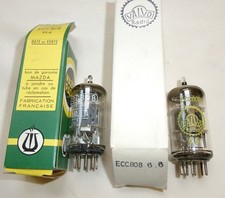 ®? 2x LAMPE ECC808 = 6KX8 by TELEFUNKEN TUBE Röhre fully TESTED NOS NIB =°=