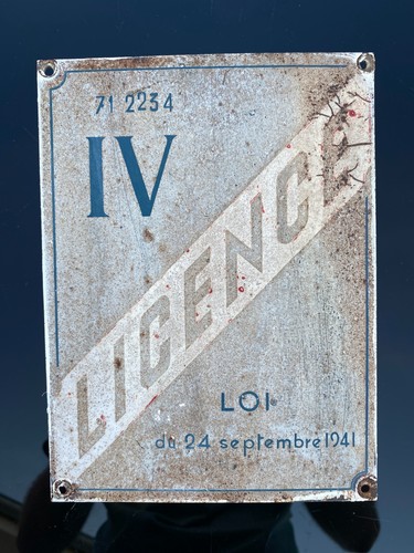 Plaque ancienne licence - plaque,