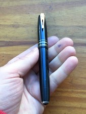 Ancien Stylo Plume Globe d'or