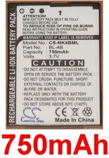 Batterie 750mah type 4b - 750mah, bl-4b