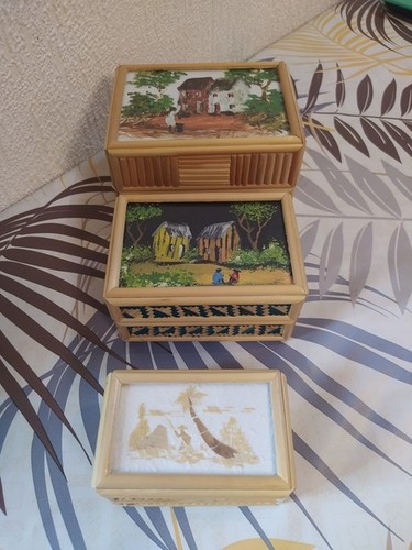 Lot boîtes gigognes - 3, en