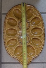 ASSIETTE A OEUFS PLAT A OEUFS EN CERAMIQUE VINTAGE