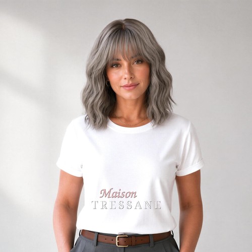 Perruque femme gris - gris, carré