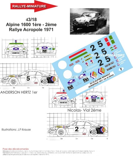 Decals ref 4318 alpine - 1/24,