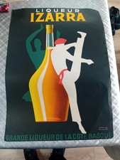 Paul COLIN affiche d'intérieur "Liqueur Izarra" Imprimerie BEDOS 1930 45 x 32 cm