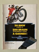 DEPLIANT JEU CONCOURS BRAUN 1982 - BMW R80 G/S