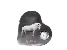 Cheval Fjord horloge en forme de cœur avec un cheval Art-Dog
