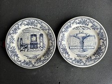 Lot De 2 Assiettes Porcelaine De Gien Publicitaires Pour Les Sanitaires Porcher