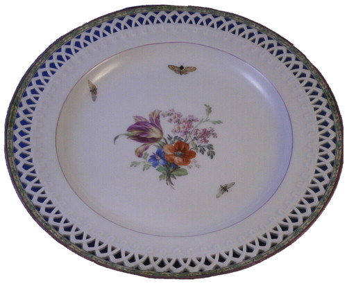 Assiette florale réticulée - assiette,