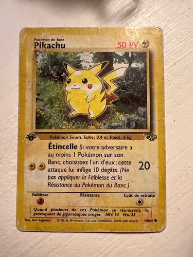 Carte pokemon pikachu - pokemon,
