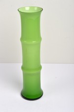 Vase Soliflore  en Opaline Blanche / Verte / 70 - 80   Vintage