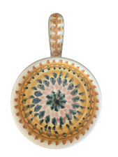 poelon coupelle décorative murale  Quimper signé  KERLY fait main décor floral