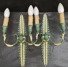 Paire appliques fer 1940 style