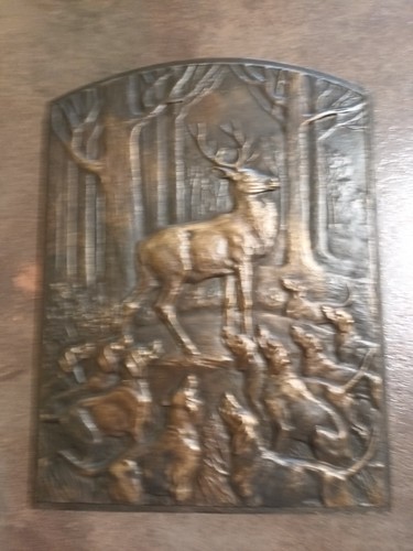 Bas relief bronze 2kgs chasse