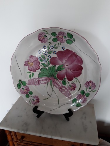 Grande assiette fleurie - grande,