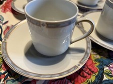 5 Tasses à cafe expresso Bernardaud Gemme Gris  porcelaine de limoges