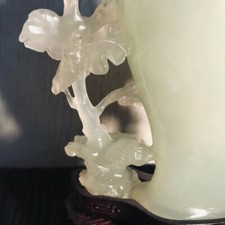 Antique/vintage petit vase chinois en jade vert