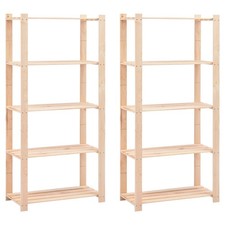2x Pin Solide Étagères de