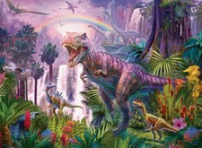 Ravensburger Kinderpuzzle - 12892 Dinosaurierland - Dino-Puzzle für Kinder ab 8 