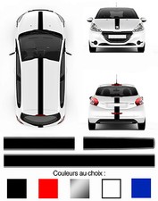 BANDES TOIT + CAPOT POUR PEUGEOT 208/207 GTI AUTOCOLLANT STICKER BD402-1