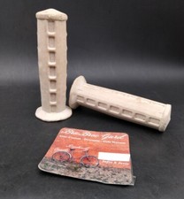 PLASTICHE CASSANO BMX OLD SCHOOL GRIP HANDLEBAR POIGNEE  VELO 1980 Blanc White