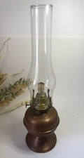 Grande lampe à pétrole en cuivre - Made in English - grande mèche