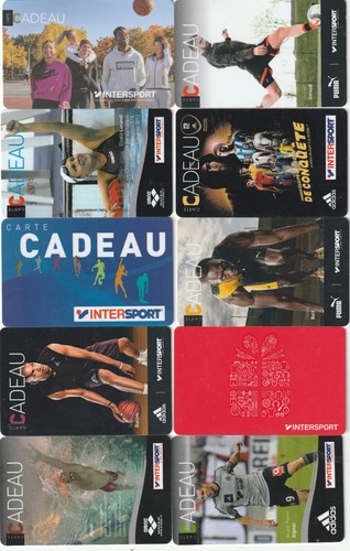 Lot cartes intersport - lot, 10