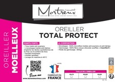 Oreiller blanc Total Protect - Moelleux - MORTREUX