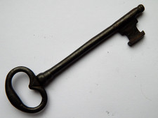 Antique French Iron Key 6" hand forged ,made 18th century (lock door)