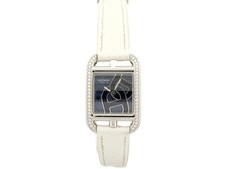 MONTRE HERMES CAPE COD CC1.330 DIAMANT CHAINE D'ANCRE BRACELET BLANC BOITE 8300€