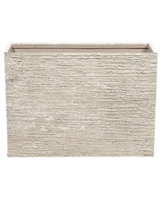 Bac à fleur Beige Rectangulaire en Fibre de verre et Pierre Artificielle Beliani