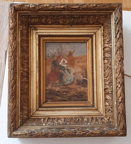 Huile sur panneau bois - sur,
