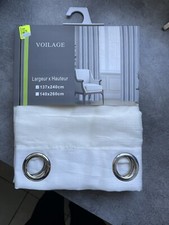 Voilage, Rideaux, Crème, Neuf, 137 X 240 Cm, Frais De Livraison Offerts 