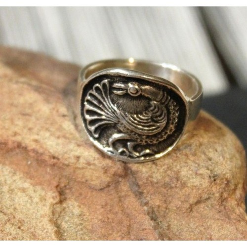 Toulhoat bague paon argent - toulhoat,