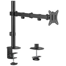 Bras de support Simple à fixation pour écran Hauteur réglable Acier Noir 17-32"