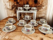 Service de tasses à café anciennes en faïence de Villeroy & Boch
