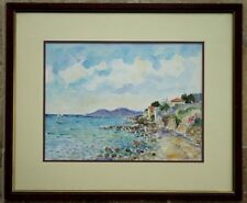 Aquarelle R. Constant l'almanarre à Hyères Var Côte d'Azure 1996