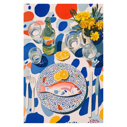 Affiche table manger - de, à